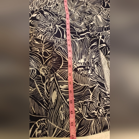 Talbots Floral Dark Blue and White Sleevsless Maxi Dress. Size Petite P - Picture 11 of 11